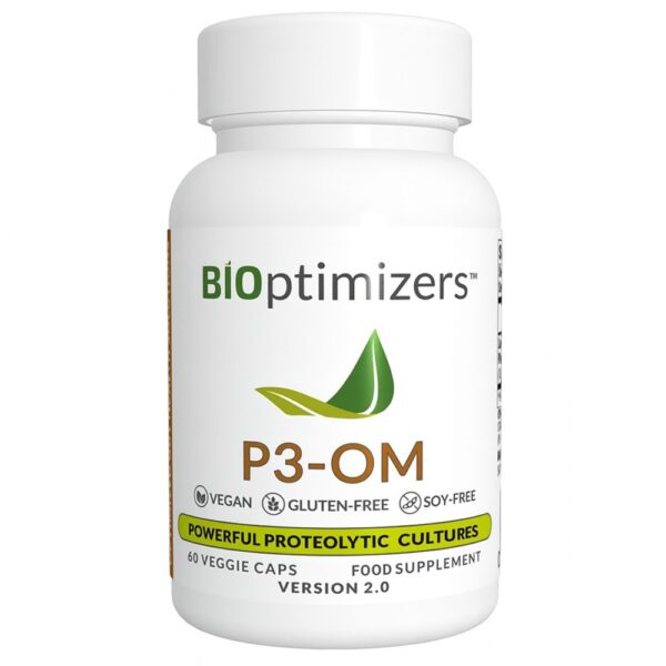 BiOptimzers P3-OM: The Patented Probiotic Super-Strain for Gut Health & Mental Clarity 60 caps David Wolfe UK