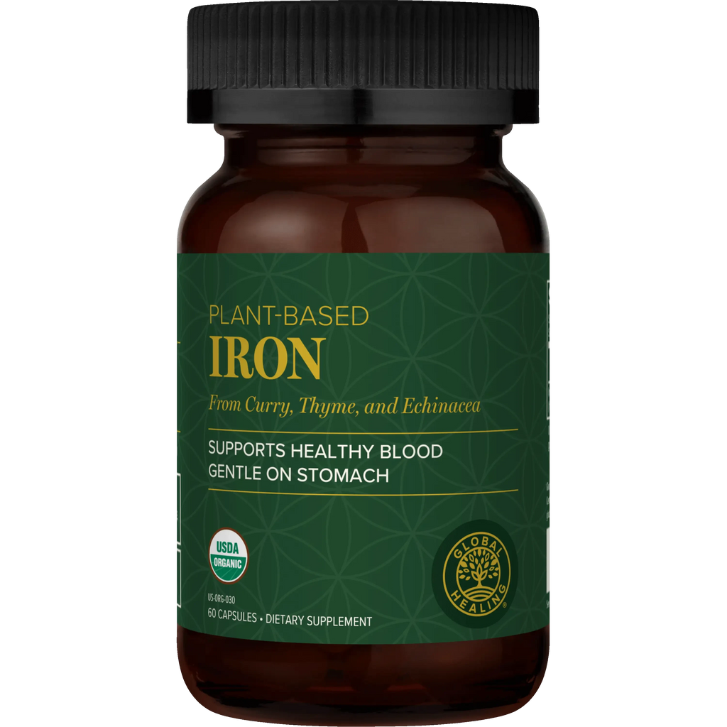 Global Healing Organic Iron | Gentle Plant-Based Supplement for Energy Wild Fire House