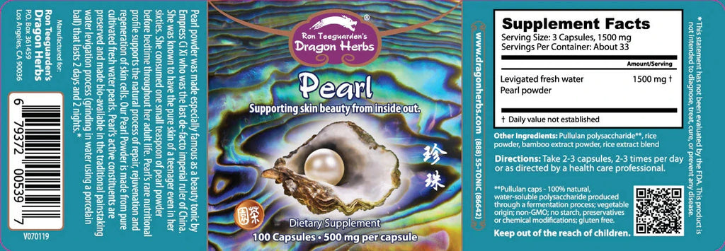 Dragon Herbs Pearl Powder Capsules | Beauty & Shen Tonic davidwolfe001