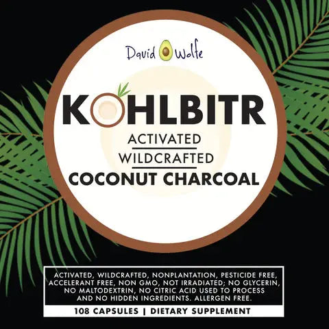 Kohlbitr Activated Charcoal | 108 Capsules for Travel & Detox davidwolfe001